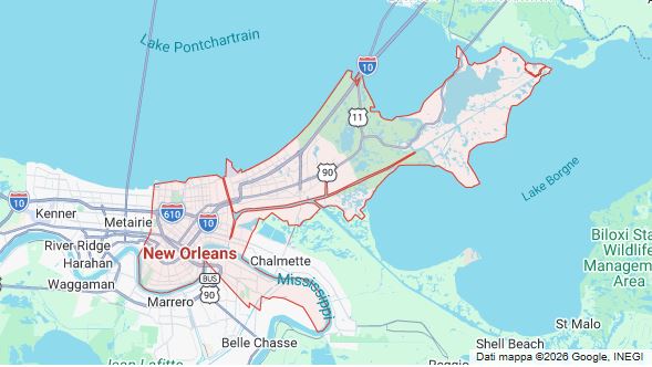 mappa new orleans