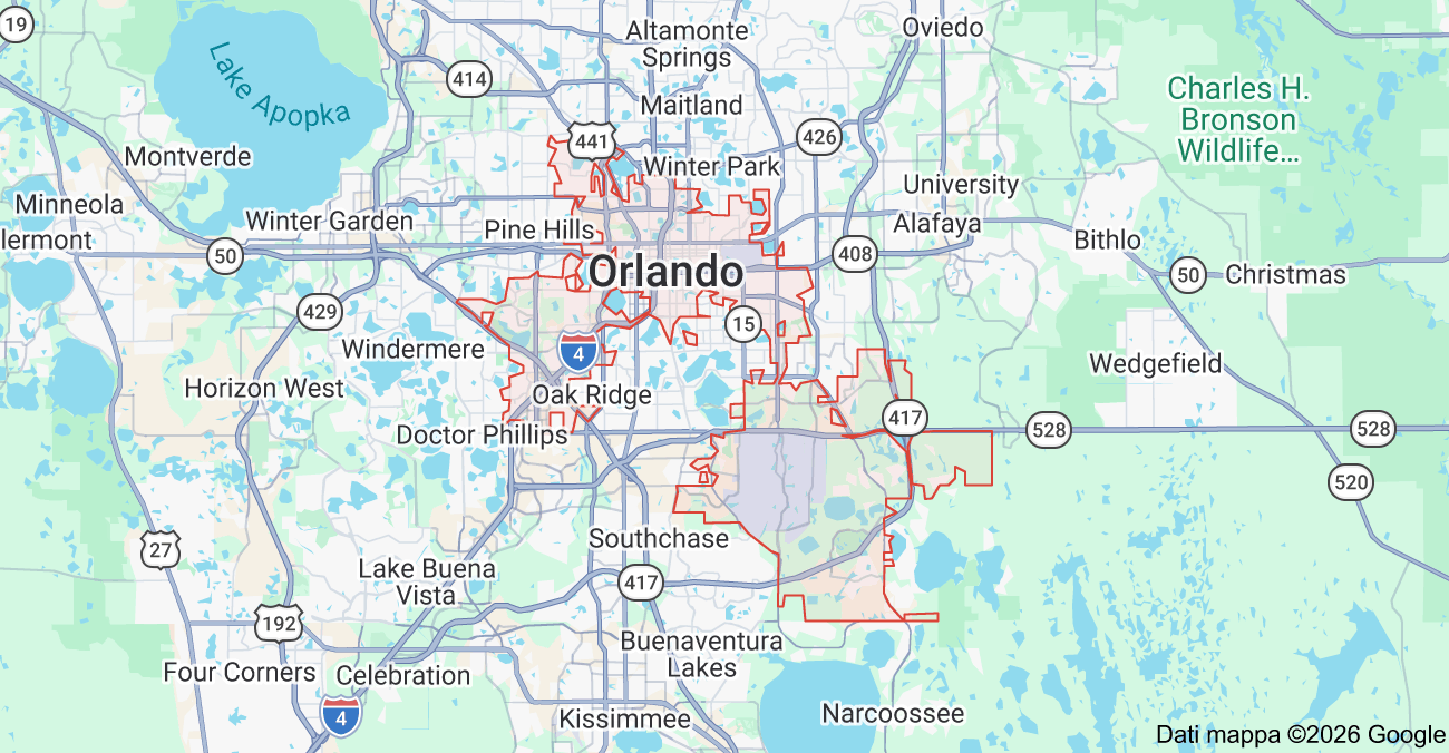 mappa orlando